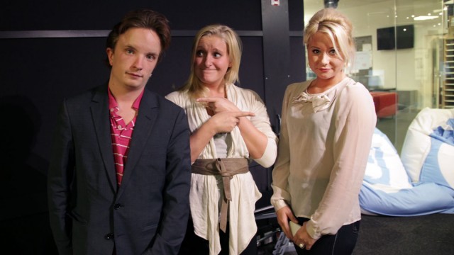 Simen, Tuva og Heidi Alexandra fra tirsdagens sending. (Foto: Silje Karoline Bredby, NRK P3)