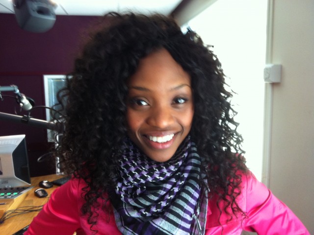 Stella Mwangi i P3morgen. Foto: Ronny Brede Aase.