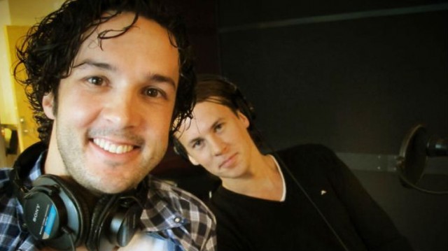Vegard og Bård i P3morgen. Foto: Maria Olivia Rivedal / NRK P3. 