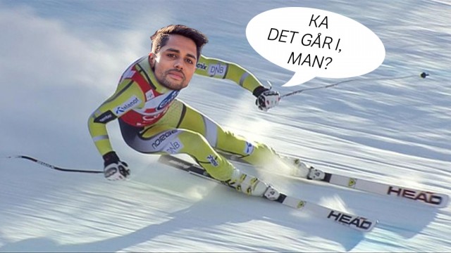 Aksel Lund Svindal, Chiraq Patel og Leo Ajkic. En herlig kombinasjon av 3 flotte norske menn.