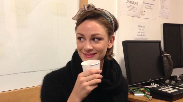 Jenny Skavlan på besøk i P3morgen. 