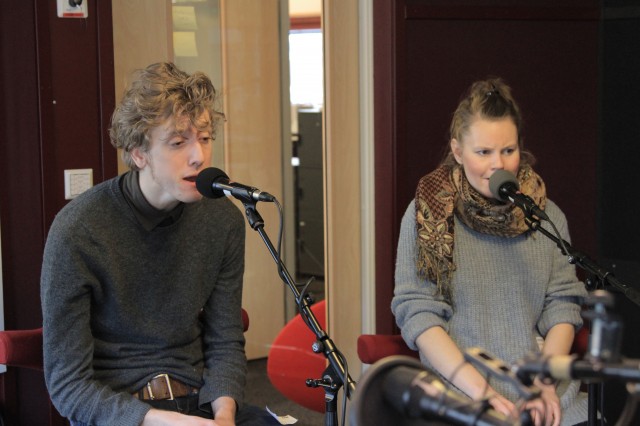 Jonas Alaska og Billie Van var med Mikhael i Popsalongens studio. (Foto: Ellen Marie Steen, NRK P3)