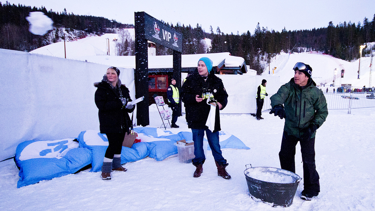 Terje Håkonsen vant snøballkonkurransen med 994 poeng. (Foto: Rashid Akrim, NRK P3)